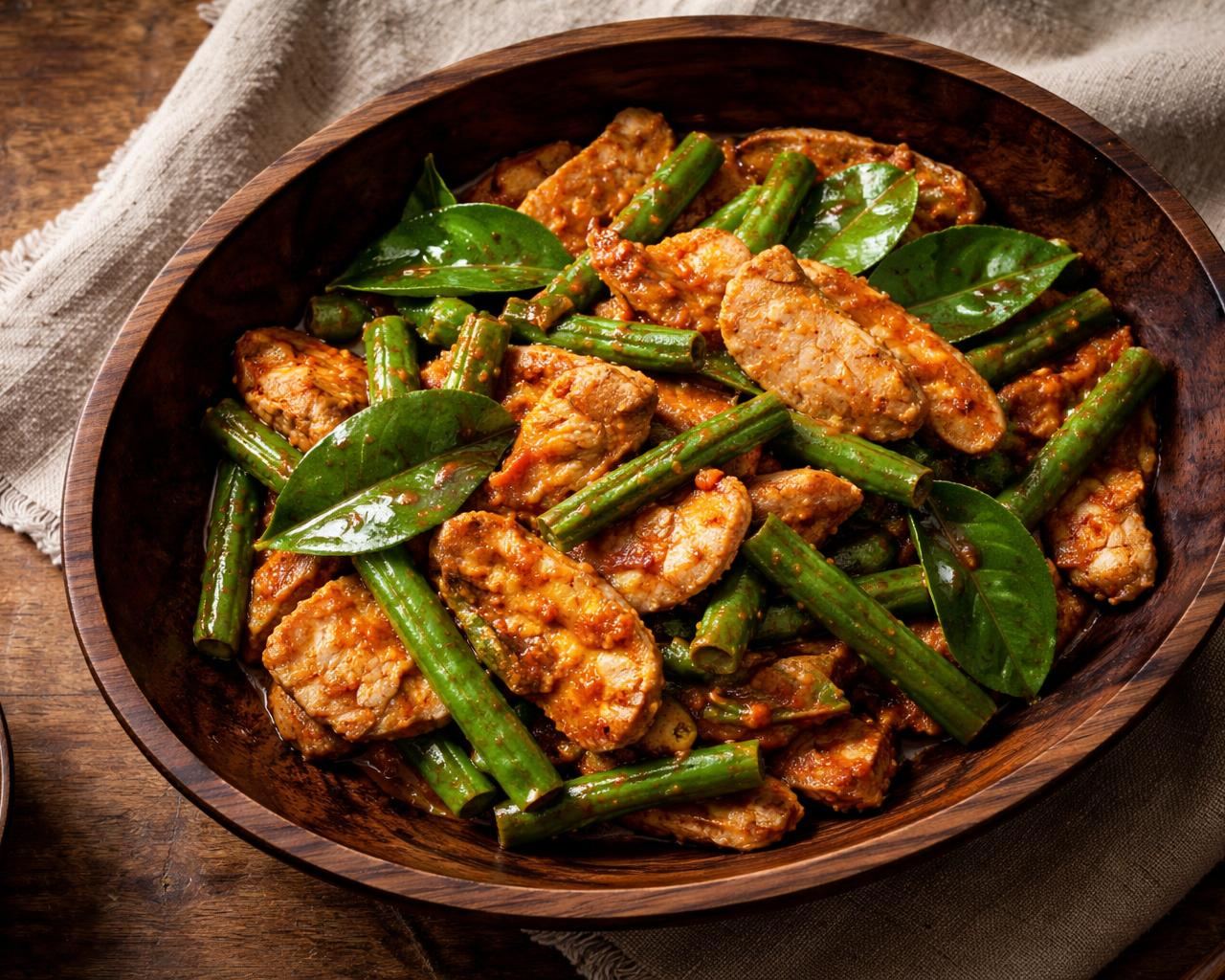 Dry Red Curry Stir-Fry – Pad Prik King Pork