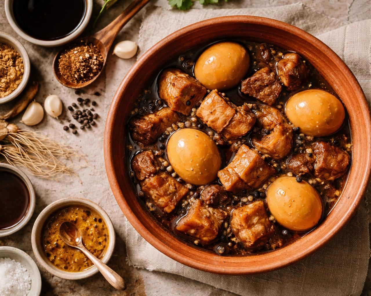 Pork Belly and Egg Stew