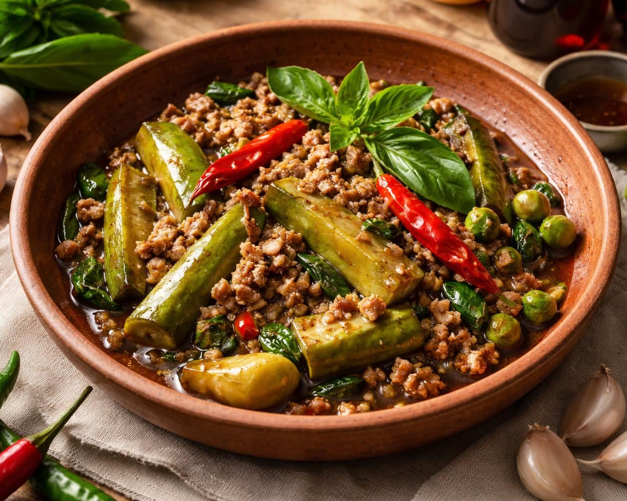 Stir-fried Eggplant with Chopped Pork